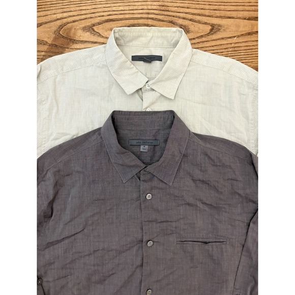 John Varvatos Other - Lot Of 2 John Varvatos Men's Medium 100% Cotton Long Sleeve Button Down Shirts